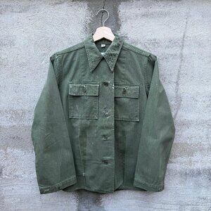 40's US Military Women's Paint Splatter HBT Button Down Shirt